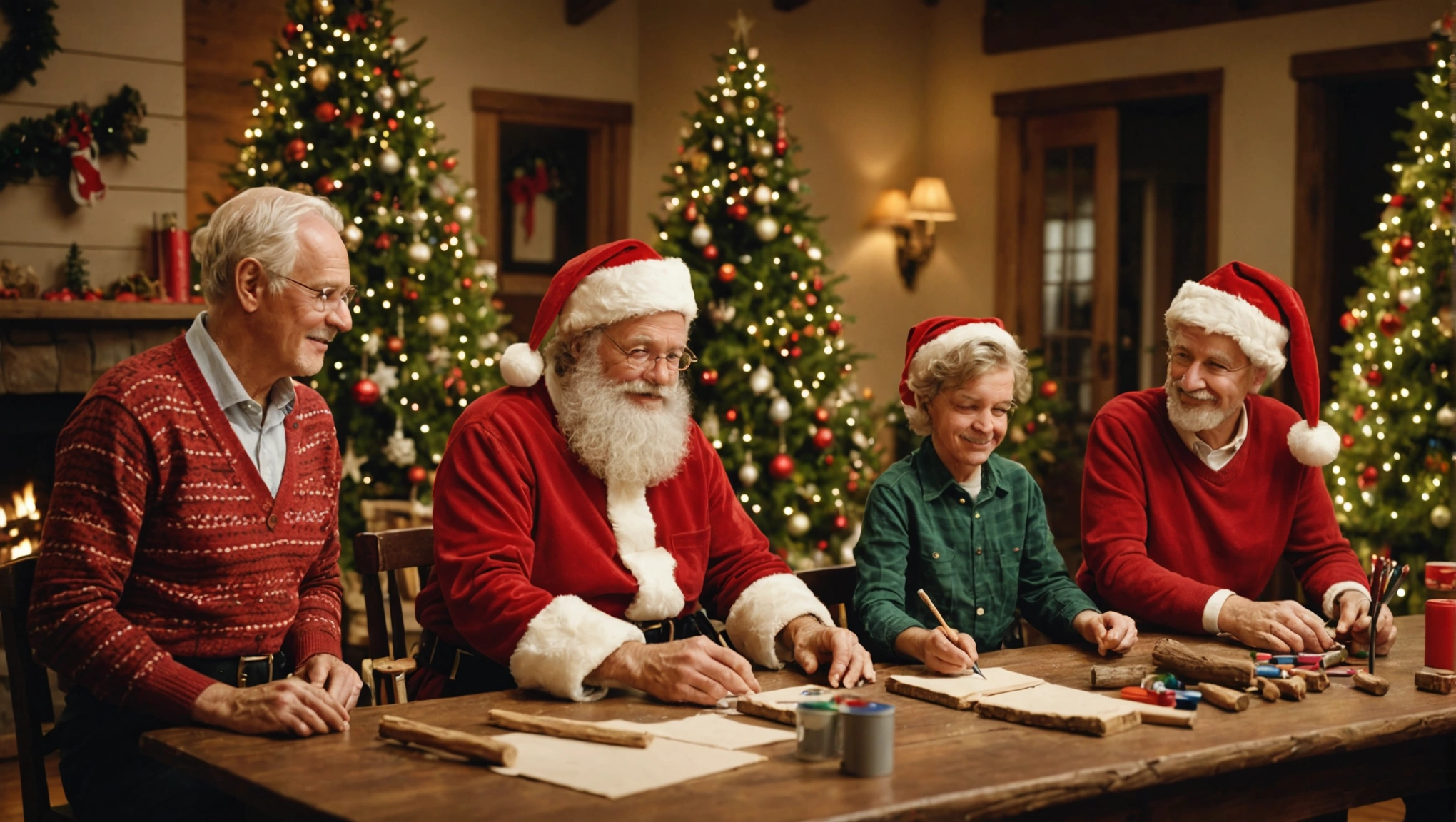 Fabriquez un Père Noël en Rondin : Une Activité Familiale